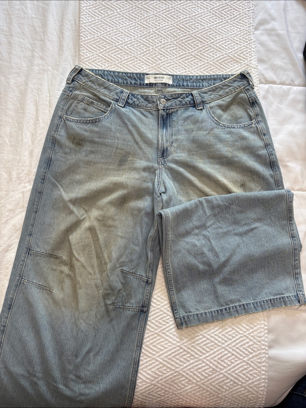 Hollister Extreme Baggy Jeans with Distressed Cuffs